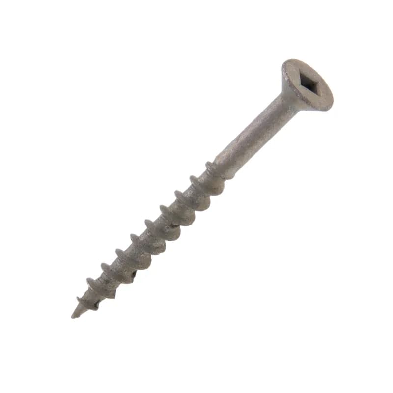#9 x 2-1/2 Bugle Head Square Drive Type 17 Point Deck Screw All Weather Coating Zinc u/m 100