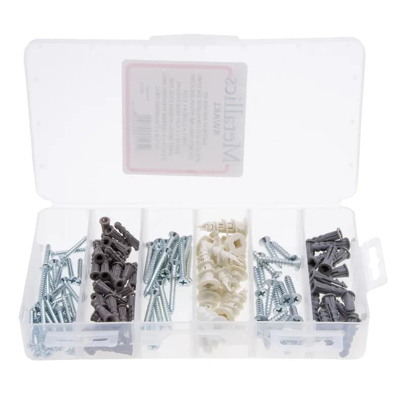NSI Industries RWAK1 - Raceway Anchor Kit, 3/16, 1/4, #6, #8, #10 size, 157 pieces, Plastic, Sheet Metal material