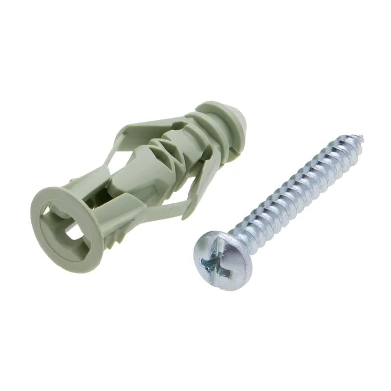Cobra TripleGrip, Triple Grip Anchor, 3/8 x 4 in. drill size, 12 x 1-1/2 in. screw size, Plastic, 132 LBS (5/8 in. Drywall) Kit Box