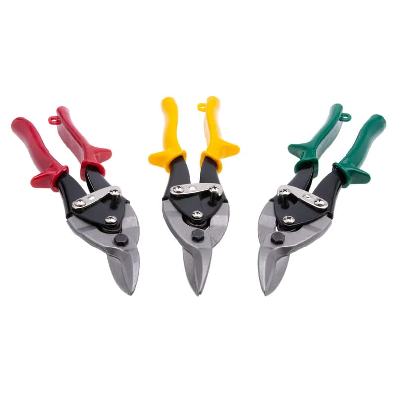 NSI Industries MAVSR - Aviation Tin Snip, 10 in. overall length, Left Cut pattern, Alloy Steel, Red Vinyl Grip, 1 per pack