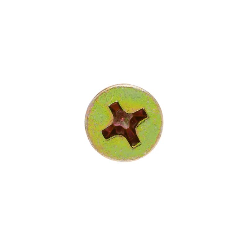 Gold Deck Screw, Hardened Steel material, #8 Size, 3 in. length, Coarse thread type, Flat head, Yellow Zinc Dichromate finish, Phillips drive type, 1000 per pack, including a(n) 1 Power Bit