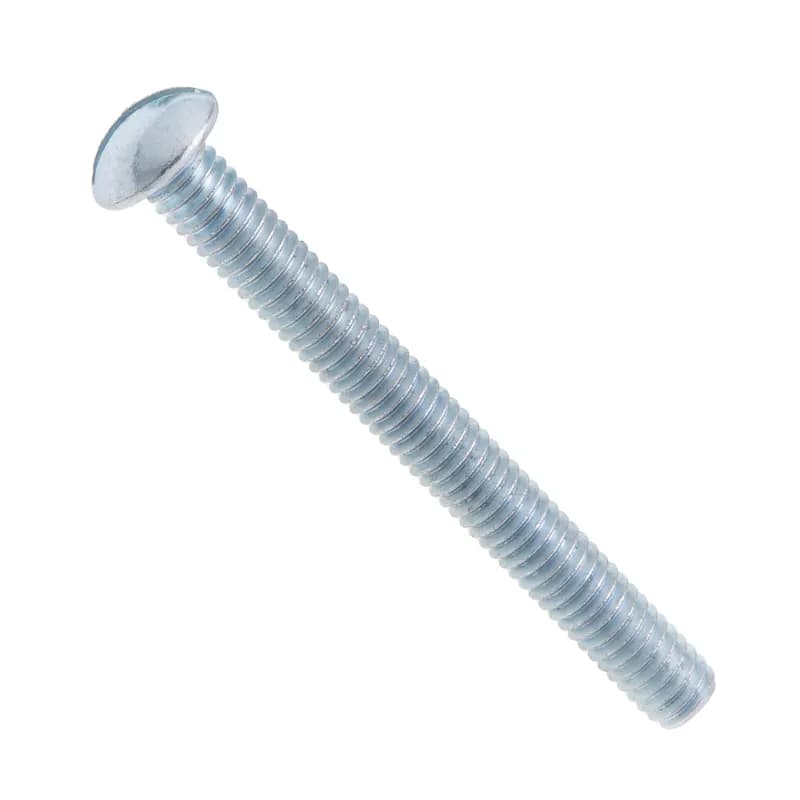 3/8-16 x 4 Round Head Slot Machine Screw Zinc