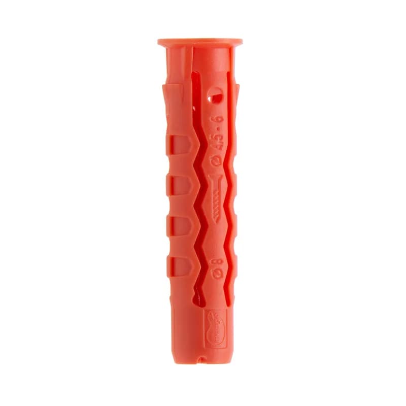 Mungo ® , Quattro Nylon Plug, 2-3/8 in. length, 5/16 in. screw size, Polyamide material, PA6 grade, 25 per pack, MQ series. For use with For Use in. All Kinds of Building Materials.