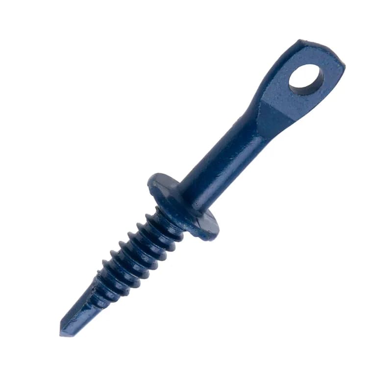 NSI Industries JATEKELDX - 1/4-14 x 2-1/4 Self-Drill Eye Lag Screw 3/4 Thread Length Blue Ruspert USA MADE