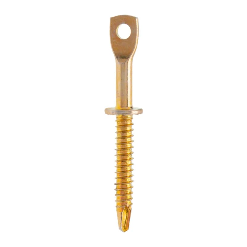 NSI Industries JATEK150PP - 1/4-14 x 2-7/8 Punch Pt Eye Lag Screw 1-1/4 Thread Length Yellow Zinc USA MADE