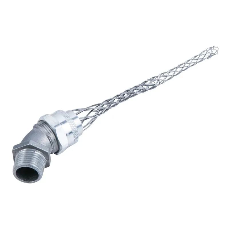 NSI Industries RSR-45108-E - Cord Grip, alum, 45 deg, 1/2" NPT, cable range .438 - .500 with mesh