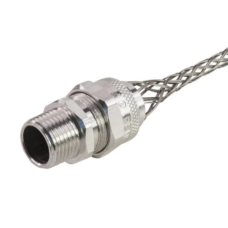 Cord Grip, alum, 1-1/4" NPT, cable range 1.00 - 1.125 with mesh