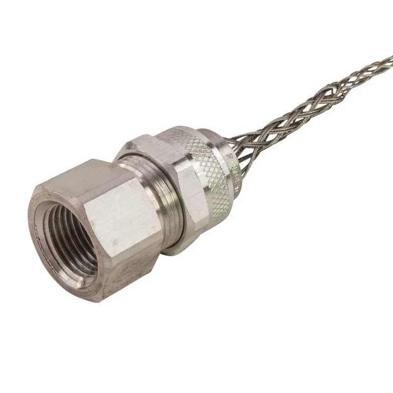 NSI Industries RSRF-2107-E - Cord Grip with internal thread, alum, 3/4" NPT, cable range .375 - .438 with mesh