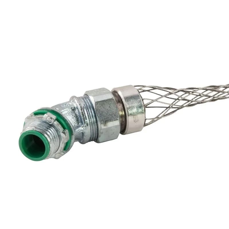 NSI Industries LMA-11-E - Liqua-Seal Connector, 45 deg, 1/2" NPT, zinc plated steel with mesh