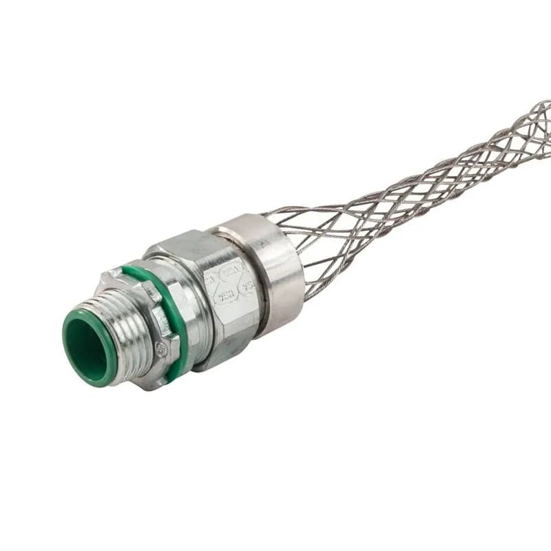NSI Industries LMM-61-E - Liqua-Seal Connector, straight, 2" NPT, zinc plated steel, with mesh