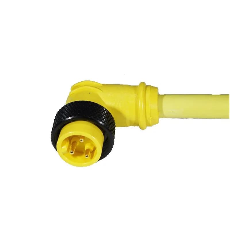 Mini-Link Plug Assembly, PVC, Male 90 deg, 2 pole, 3', 16 AWG