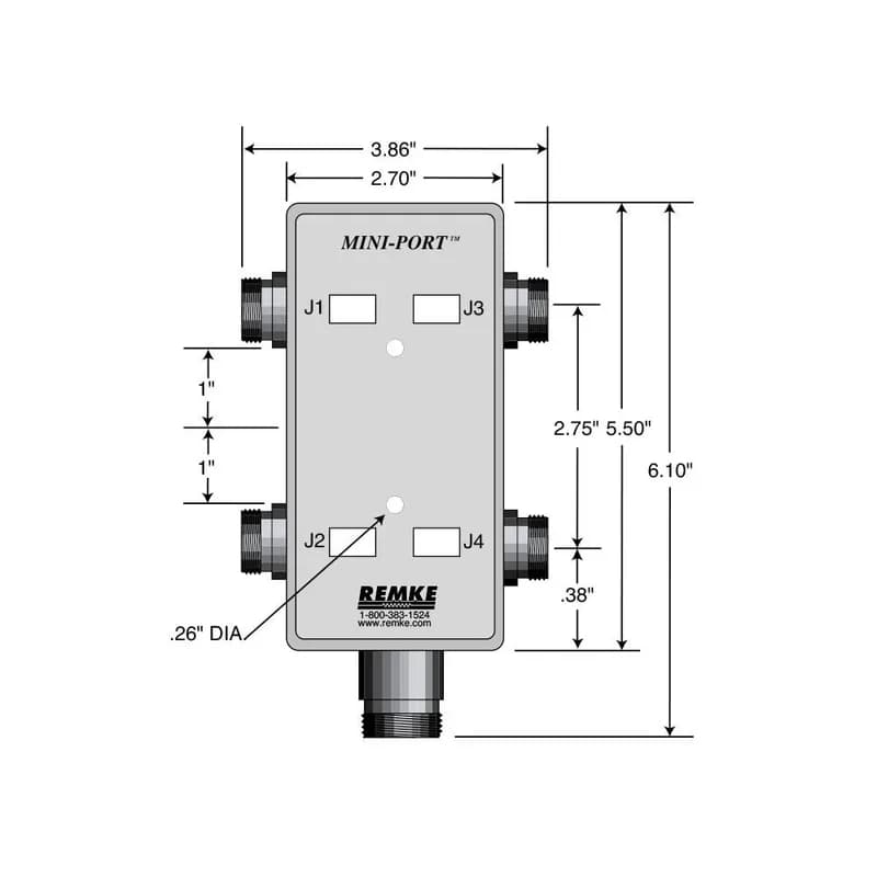 NSI Industries 3400005 - Mini-Link Dist Box, 4 Outlet, 10M cable