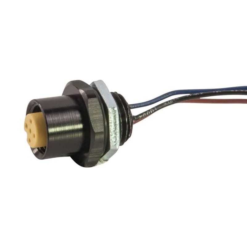 Single Key Shielded to Coupler Micro-Link Receptacle, Female, 5 pole, 1'