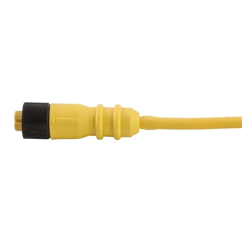Single Key (M12) Shielded to Coupler Micro-Link Plug Assembly, Female, 5 pole, 16.4', 22 AWG