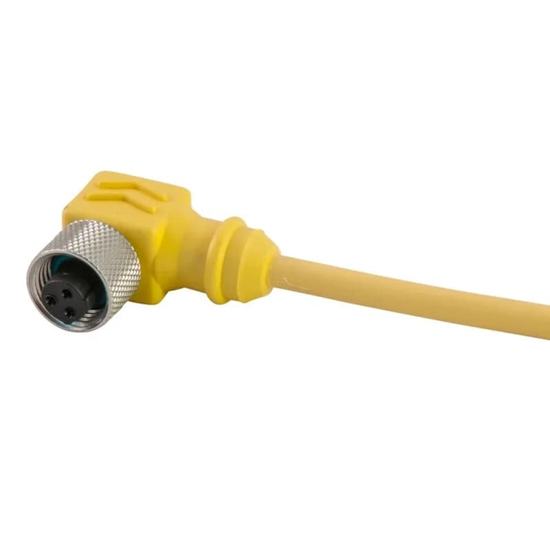 NSI Industries 405C0200AK - Dual Key Micro-Link Plug Assembly, PUR Braided, Female 90 deg, 5 pole, 20', 22 AWG