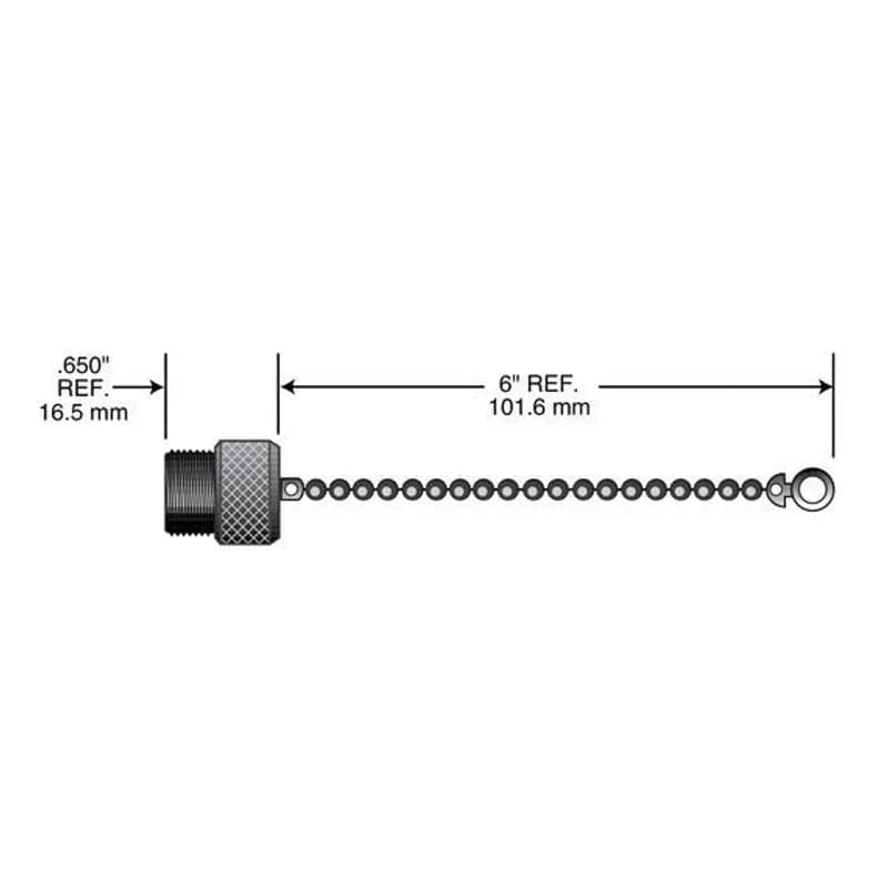 NSI Industries 75-0025 - Single Key (M12) Micro-Link Closure Cap for internal threaded plugs and receptacles, alum