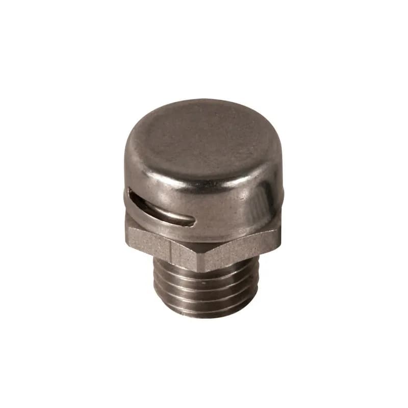 Dome Vent Plug, M12 thread, SS, long thread