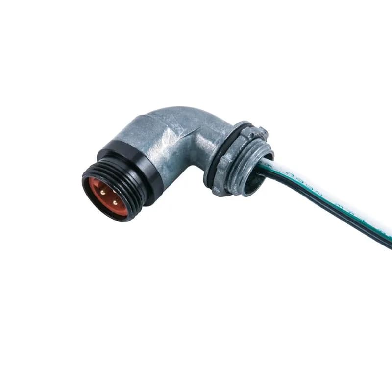 Mini-Link Receptacle, Hi-Temp silicone, Female 90 deg, 2 pole, 1'