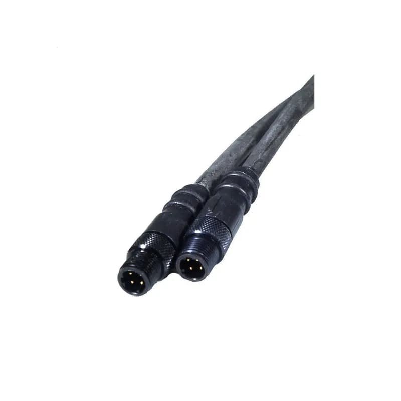 M12 Etherlink Connector, Cable Assembly, Male/Male, 16.4'
