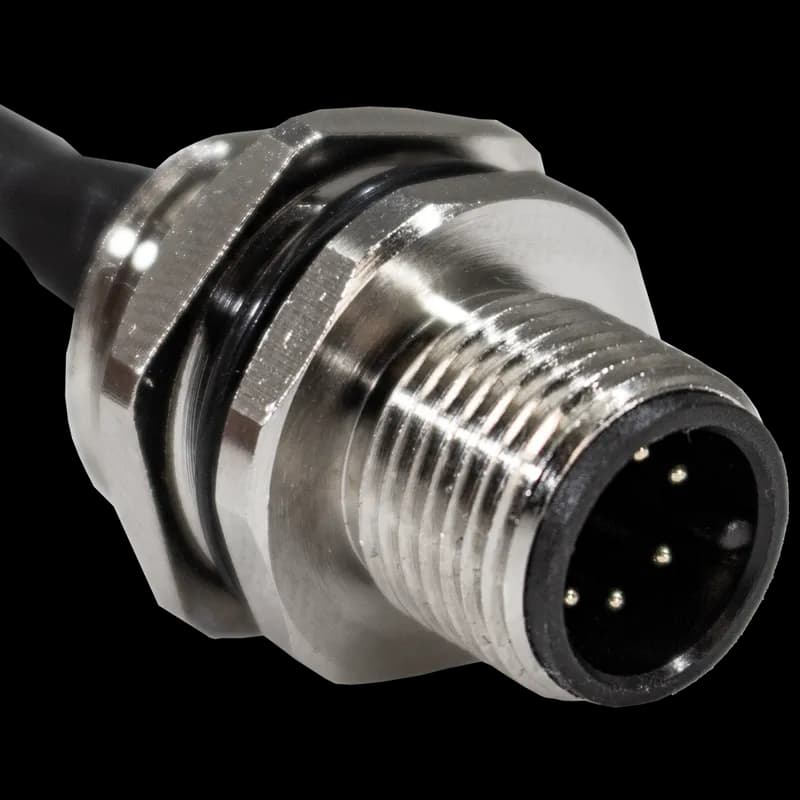 Single Key Micro-Link Receptacle, Male, 6 pole, 1.6', M16, 24 AWG