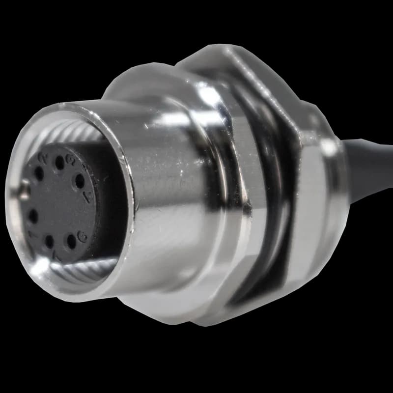 Single Key Micro-Link Receptacle, Female, 6 pole, 1.6', M16, 24 AWG