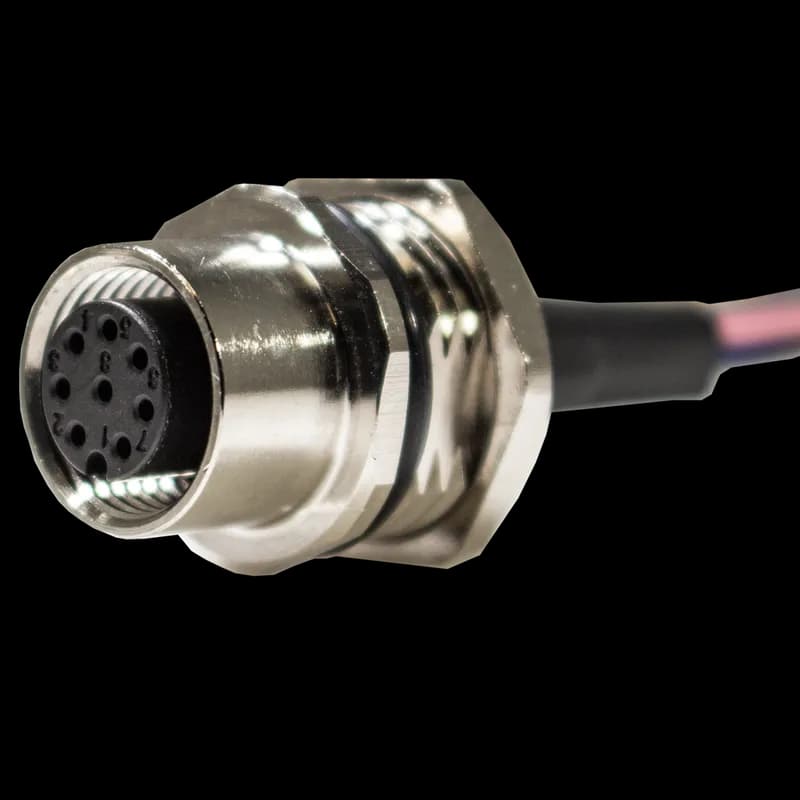 Single Key Micro-Link Receptacle, Female, 8 pole, 1.6', M16, 24 AWG