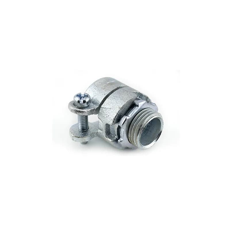 Connector, Squeeze, Malleable Iron, Insulated Throat, Trade Size 1/2 Inch