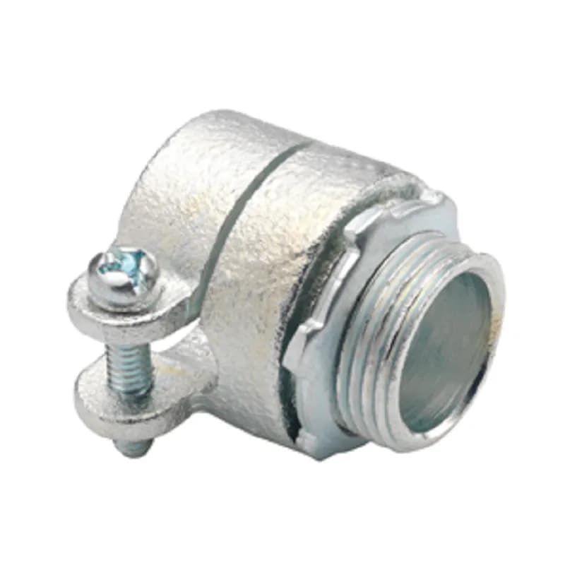 Connector, Squeeze, Malleable Iron, Trade Size 3/8 Inch