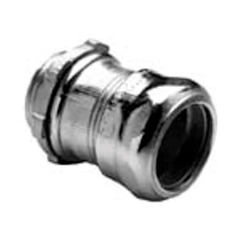 Connector, Compression, Steel, Insulated Throat, Size 3/4 Inch