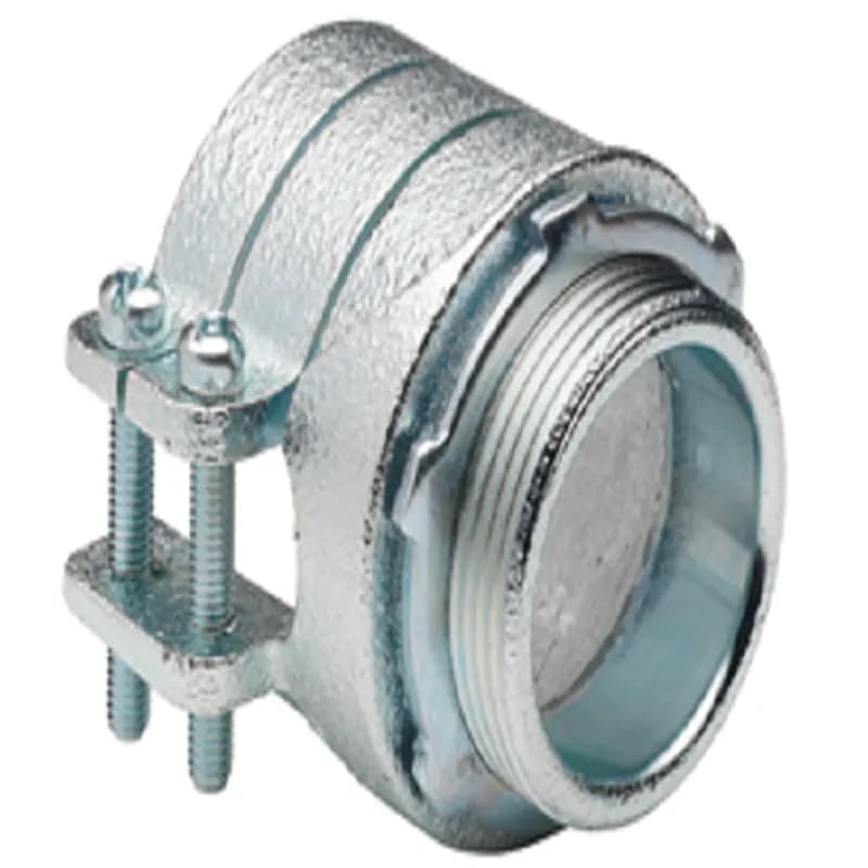 Connector, Squeeze, Malleable Iron, Insulated Throat, Trade Size 1 1/2 Inch