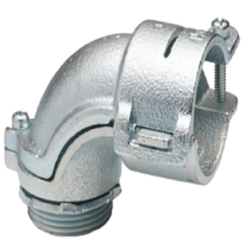 NSi Industries 814-I - Connector, 90 Degrees, Malleable Iron, Insulated Throat, Size K.O. 4 Inch