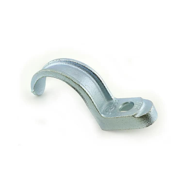 Strap, One Hole, Malleable Iron, Size 2 1/2 Inch