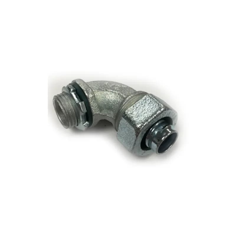 Connector, Liquid Tight, 90 Degree, Steel, Size 1 1/4 Inch