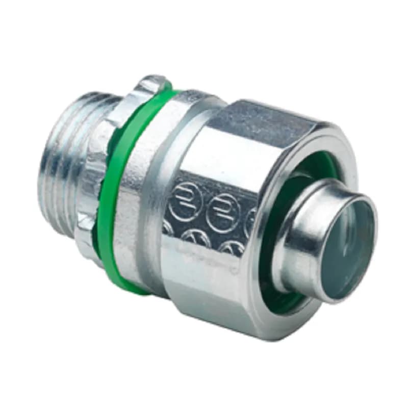 Connector, Liquid Tight, Straight, Steel, Size 1-1/2 Inch
