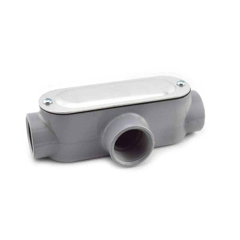 Rigid and IMC Conduit Body, Type T, Aluminum, Cover and Gasket, Size 1 Inch