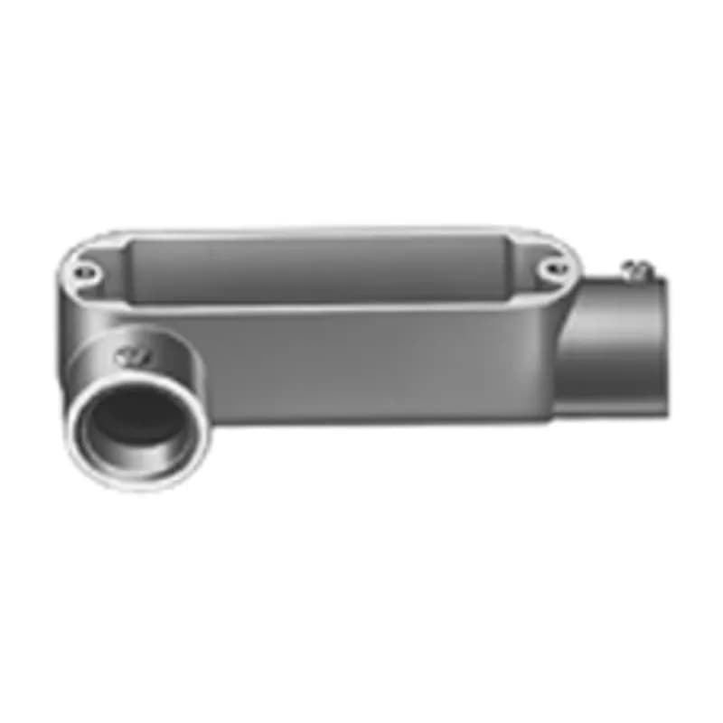 EMT Conduit Body, Type LR, Set Screw, Aluminum, Size 1 1/2 Inch
