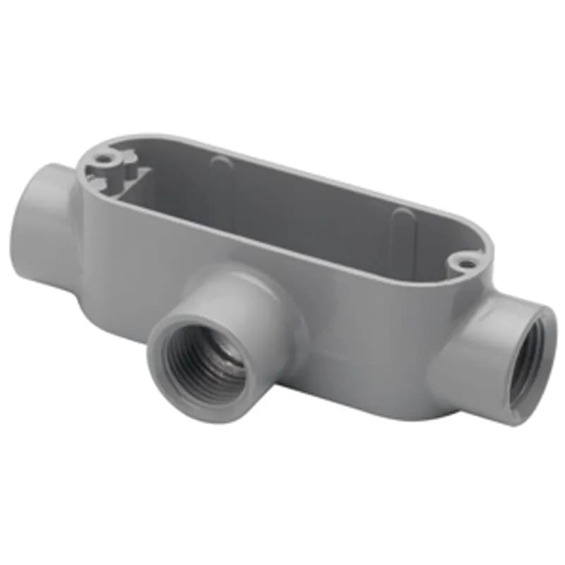 Rigid and IMC Conduit Body, Type T, Aluminum, Size 2 Inch