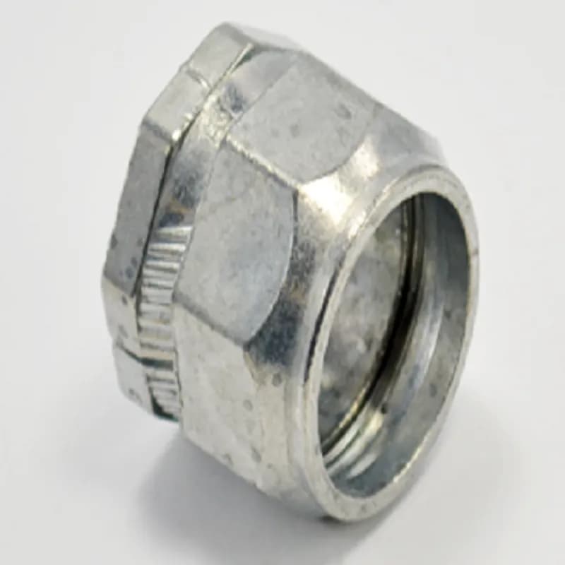 Connector, Compression, Zinc Die Cast, Size 3/4 Inch