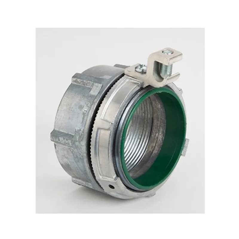 Threaded Grounding and Bonding Hub, Zinc Die Cast, Size 2 Inch, Aluminum Lay-in Lug