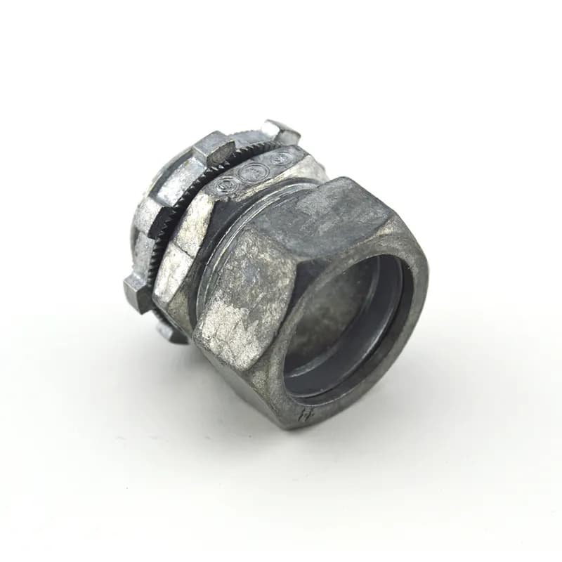 Connector, Compression, Zinc Die Cast, Size 3/4 Inch