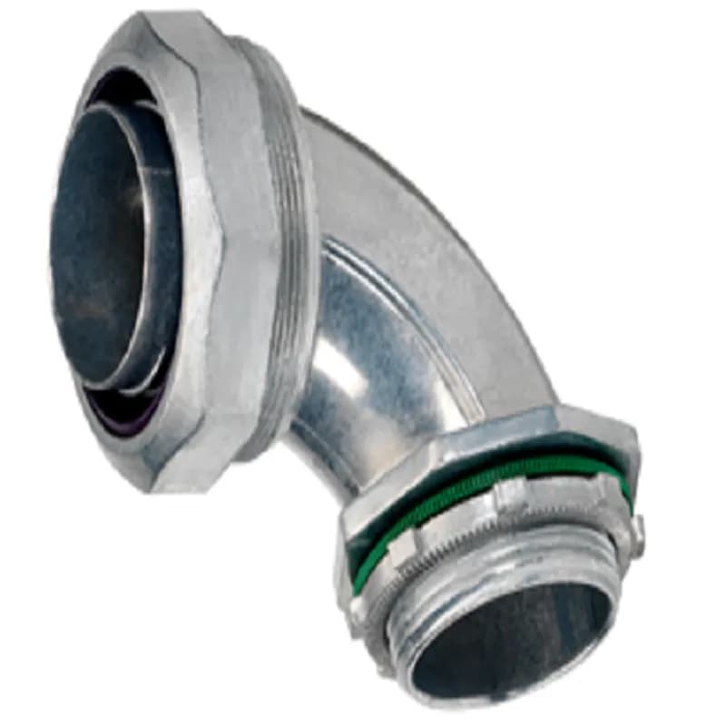 Connector, Liquid Tight, Die Cast Zinc, Insulated Throat, Size 1 1/2 Inch