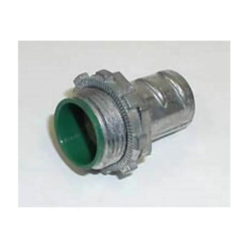 Connector, Screw-In, Zinc Die Cast, 105 Degree C Insulated Throat, Flex Size 3/8 Inch