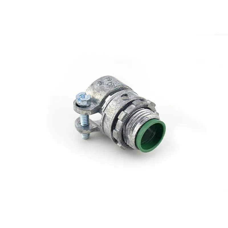Connector, Squeeze, Zinc Die Cast, Insulated Throat, Trade Size 1/2 Inch