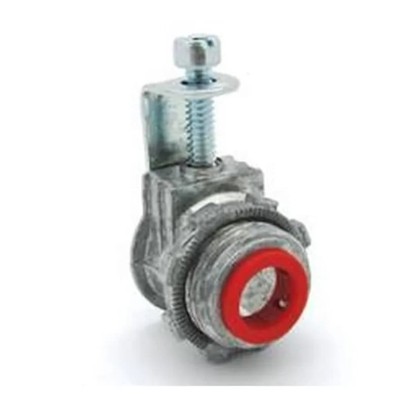 Connector, Strap, Single Tri-Drive Screw, Zinc Die Cast, Insulated Throat, Trade Size 3/4 Inch