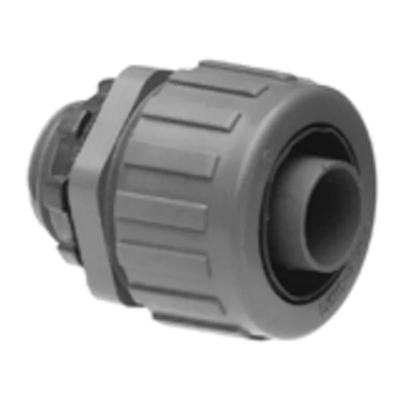 Connector, Liquid Tight, Straight Non-Metallic, Size 3/8 Inch