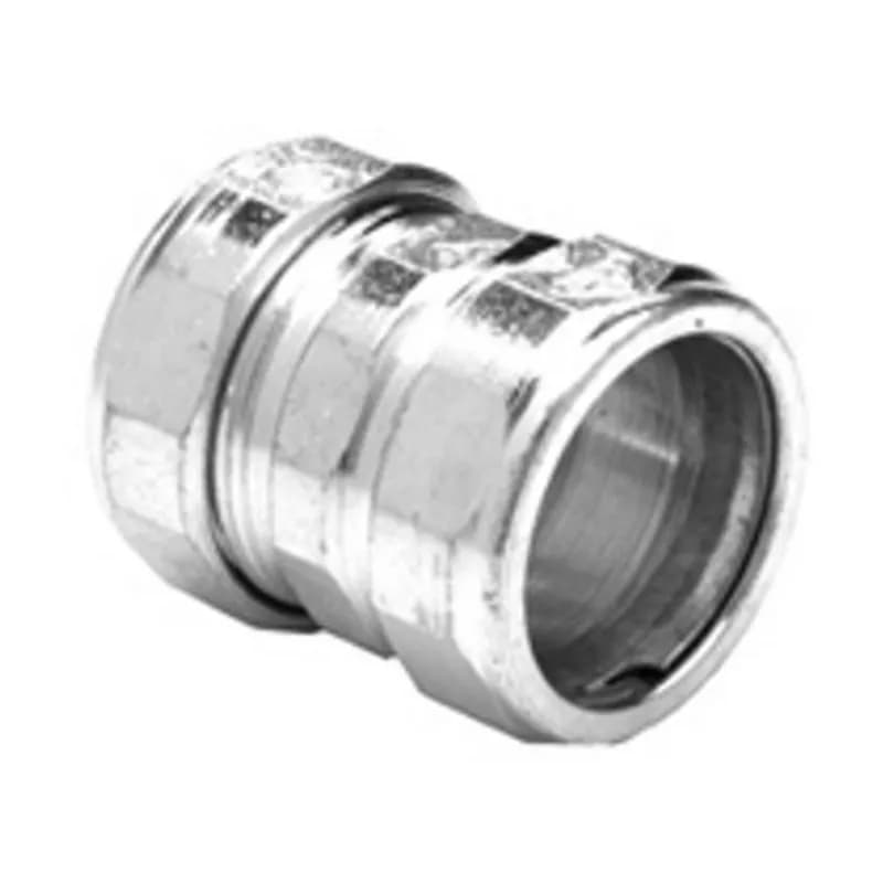Coupling, compression, steel, 1/2"