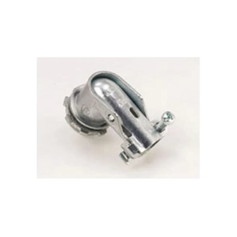 Connector, single screw 90 degree, zinc die cast, flex, size 3/8".