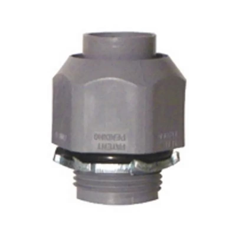 1/2" nonmetallic screw-on straight connector.