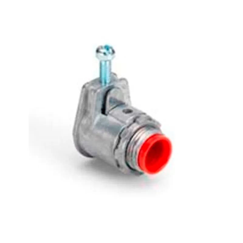 Connector, Strap, Single Screw, Zinc Die Cast, Trade Size 1/2 Inch. Insulated Throat