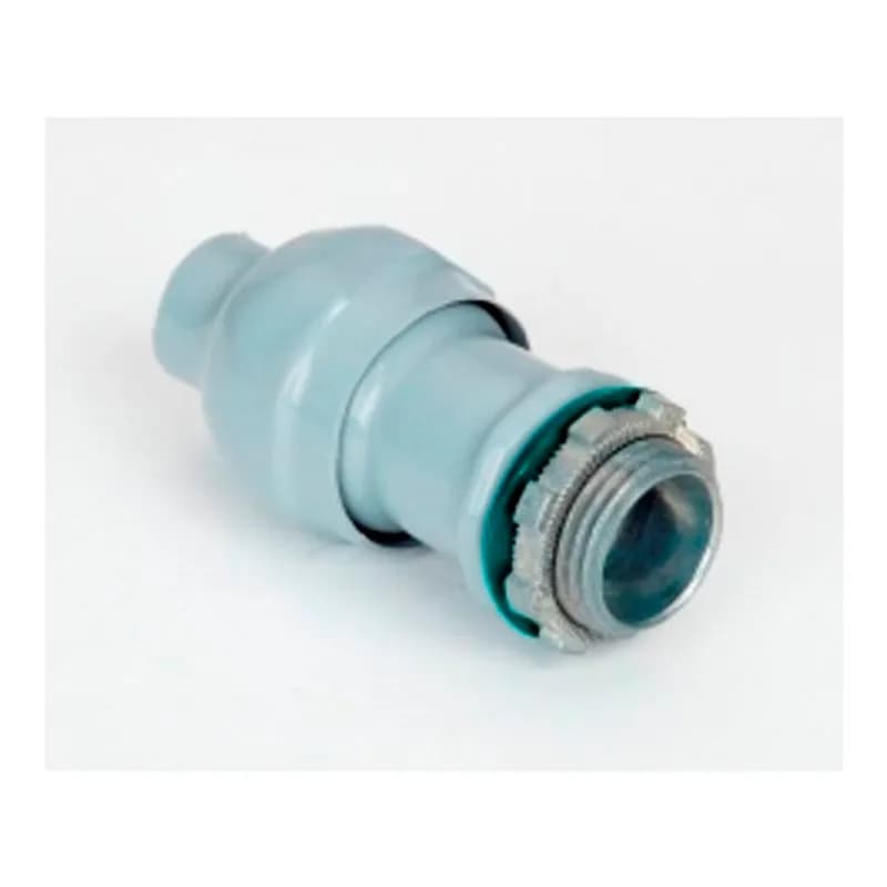 Direct burial rated Mighty-Seal jacketed MC cable connector. Polyolefin coated zinc body. Concrete tight, raintight and listed for direct burial.